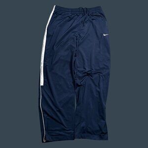 Nike Basketball Navy Blue Athletic Pants L Drawstring & Zippered Ankle Polyester